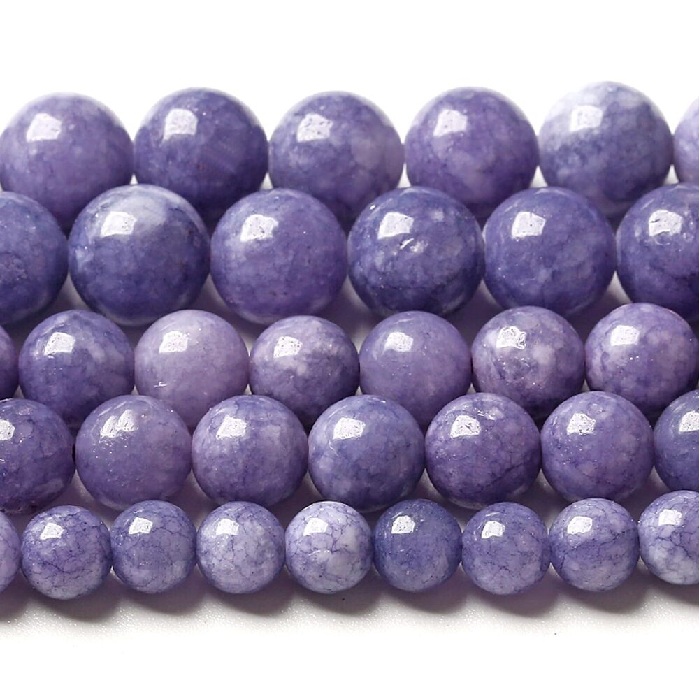 1300 10MM Lavender Purple Chalcedony Natural Stone Round Loose Beads